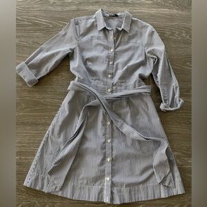 J. Crew Striped Black and White Women's Dress